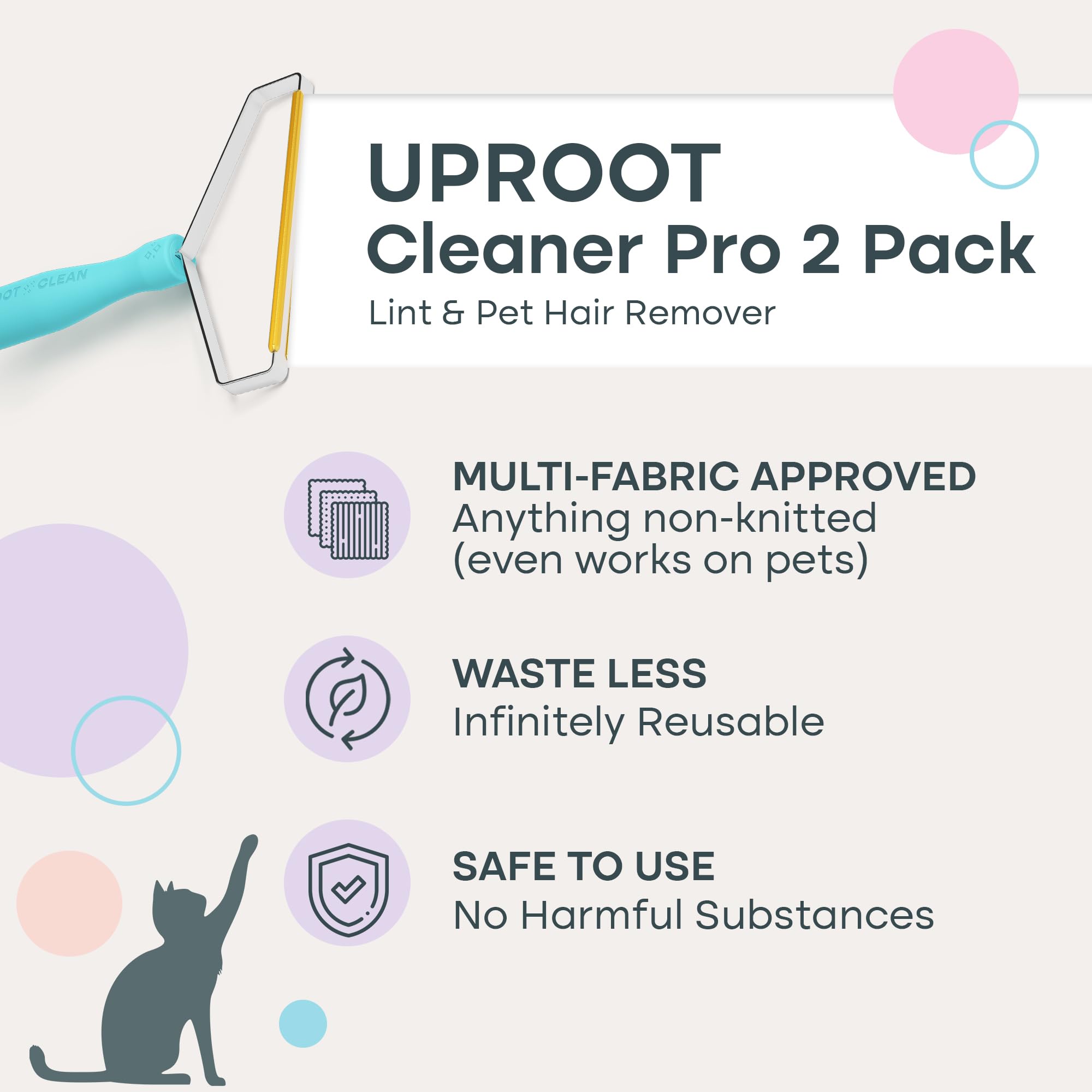 Uproot Clean Pro quita pelo de perro de la alfombra, limpieza eficiente