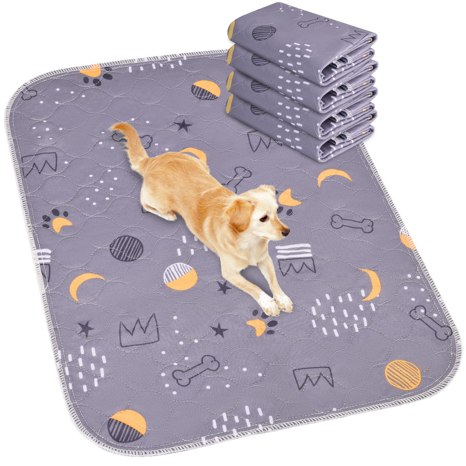 Almohadilla UPSKY lavable para perros, cuatro unidades, absorbe orina rápidamente para entrenamiento