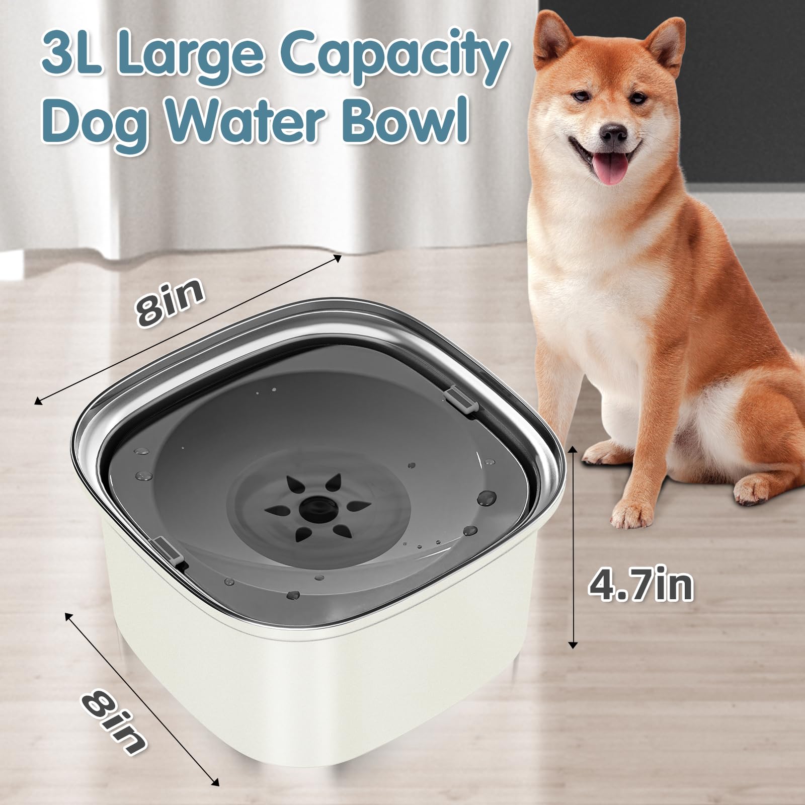 UPSKEY tazón de acero inoxidable 304, duradero y seguro para perros.