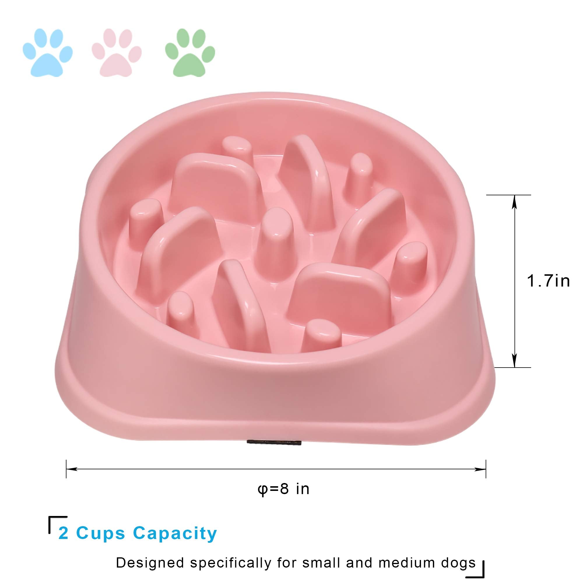 UPSKY tazón lento con diseño antideslizante para perro pequeño durante la ingesta