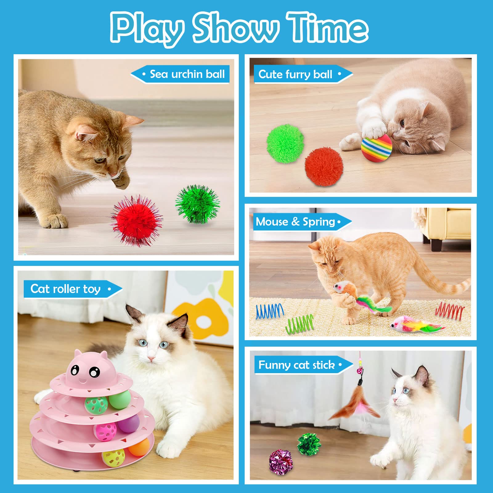 UPSKY accesorios de juguete para gatos, ideal para juego en interiores.