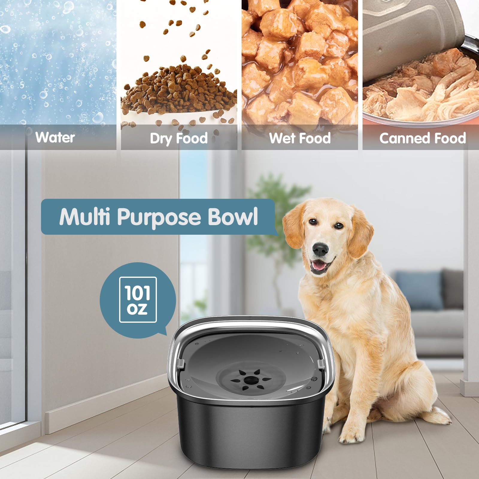 UPSKY cuenco mantiene agua limpia y accesible para perros