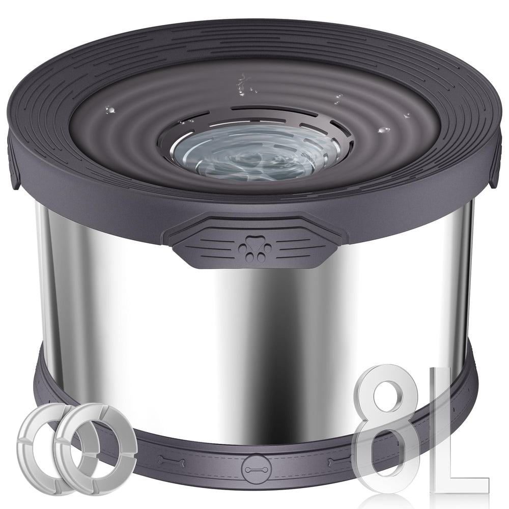 Upsky cuenco agua perro 8L: gran capacidad para varias mascotas.