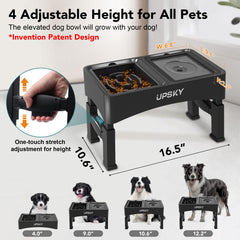 UPSKY ajuste de altura con un solo botón facilita comer de forma cómoda.