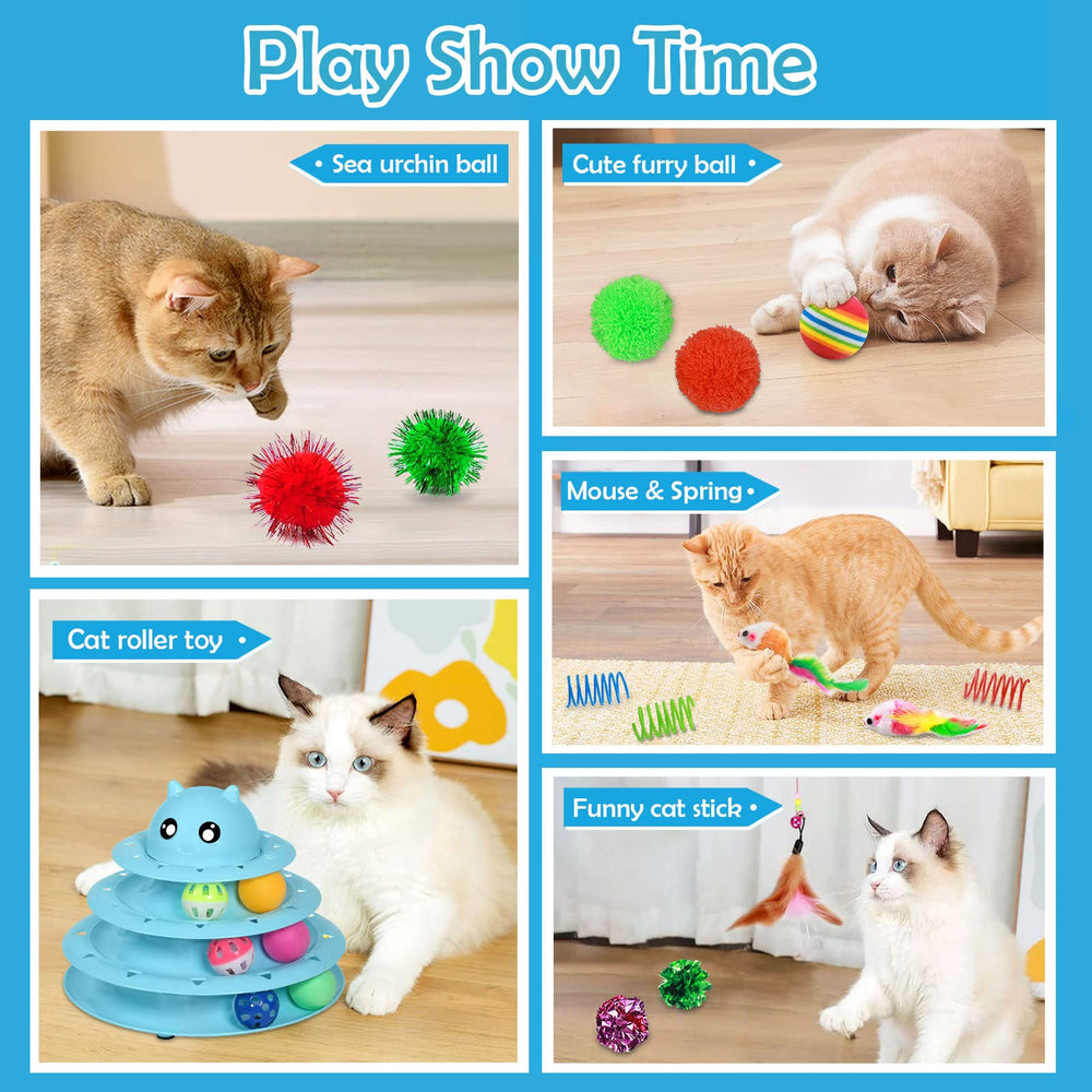 UPSKY pack 20 juguetes para gatos, variedad de estímulos