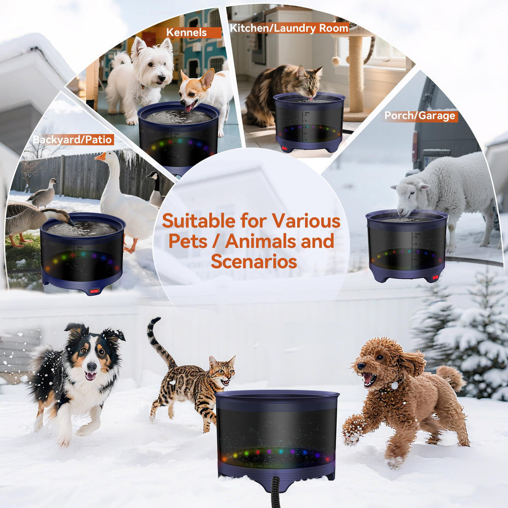 UPSKYPET apto para aves y conejos en exteriores con agua tibia.