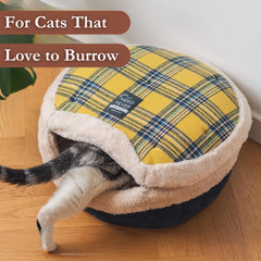 Urnat Cama Gato Cueva con tapa desmontable facilita limpieza.