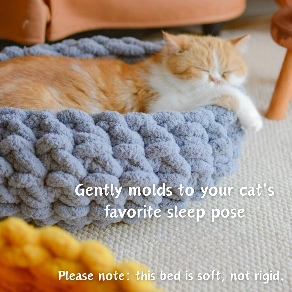 Urnat cama-nido-gato redonda ideal para esconderse y dormir relajadamente.