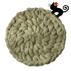 Urnat colchoneta tejida autocalentable para gatos, descanso cálido y cómodo.