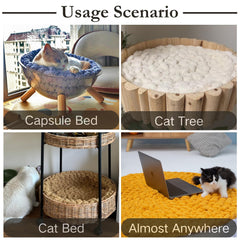 Urnat: textura trenzada suave ideal para relajar al gato.