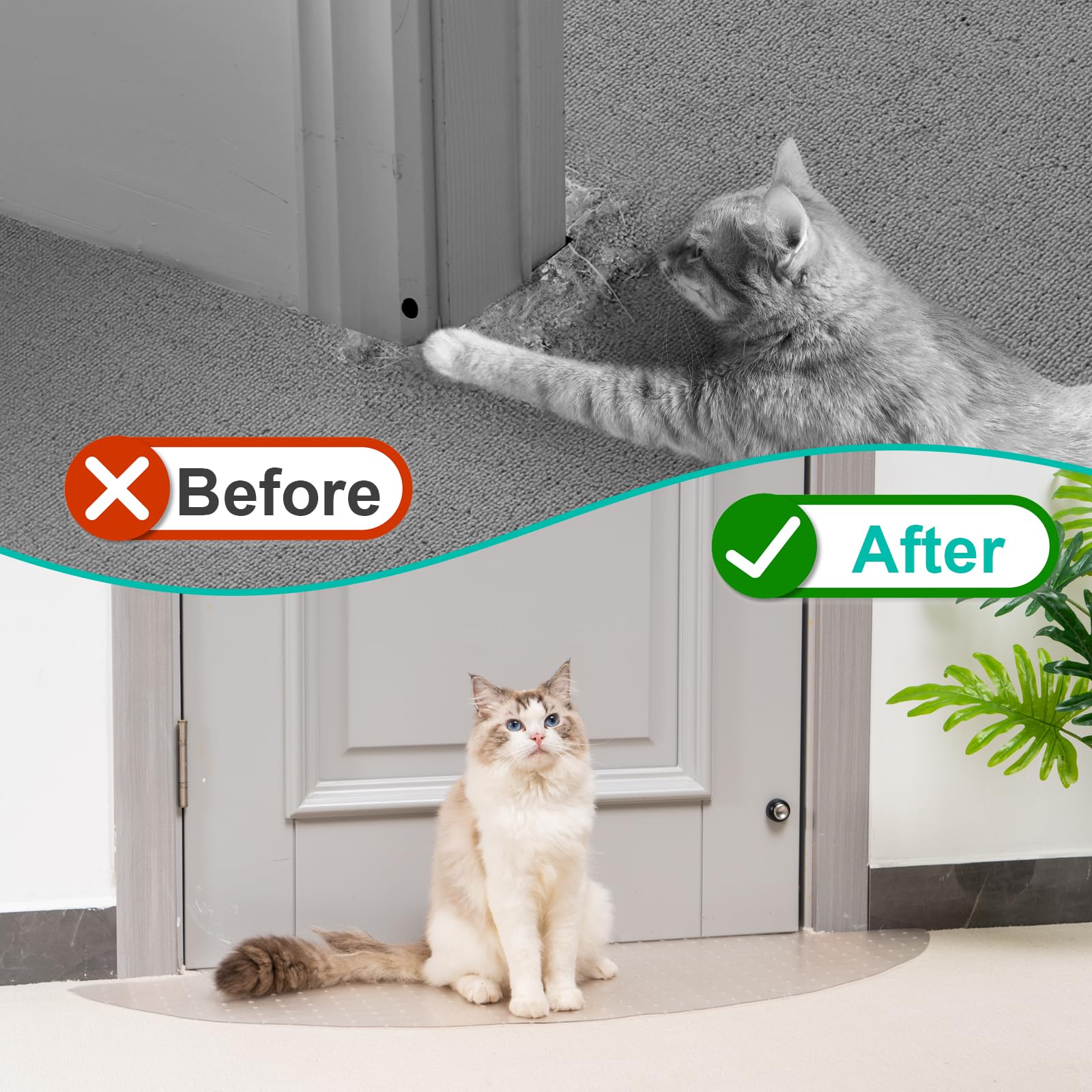 Conjunto de dos protectores Uross para puertas, ideal para entradas con mascotas.