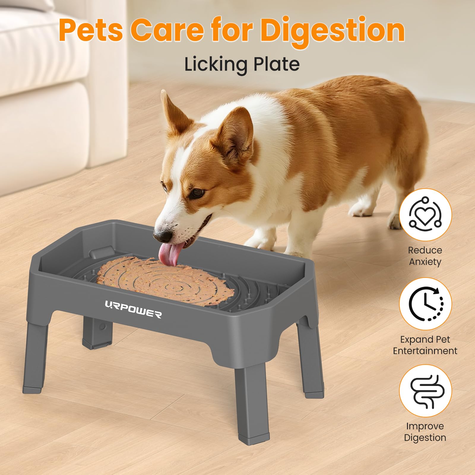 URPOWER alturas ajustables, cuatro niveles, se adapta al crecimiento del perro.