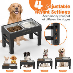 URPOWER base ajustable para perro, altura variable para crecimiento cómodo