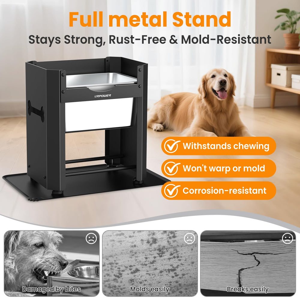 URPOWER base metálica resistente previene vuelcos en salas con mascotas curiosas.