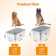 URPOWER capacidad 1,65 galón por cuenco para mascotas grandes y activas.