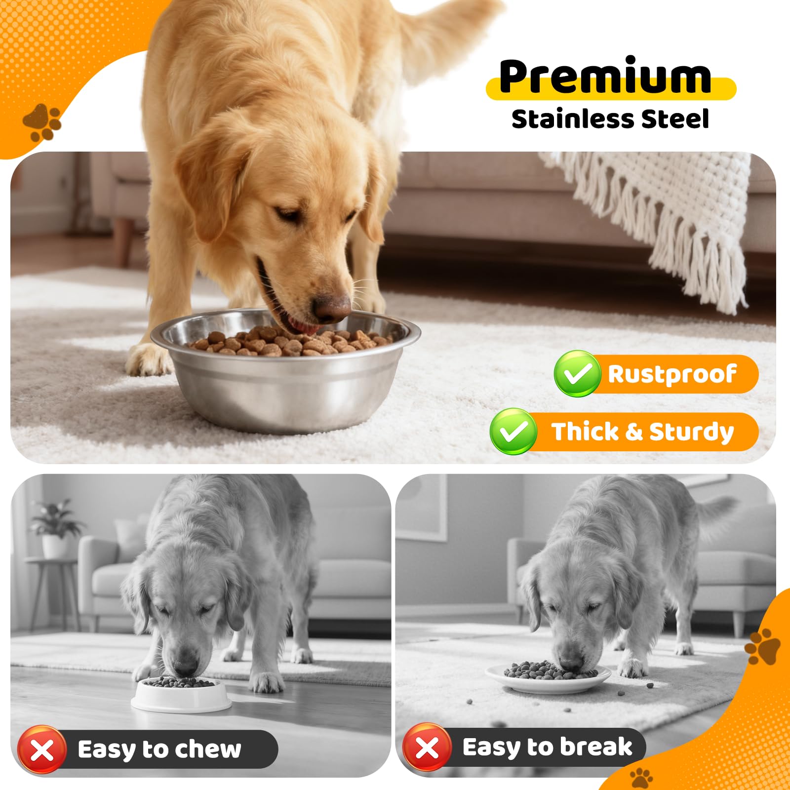 URPOWER tazones de 50oz para perros activos.