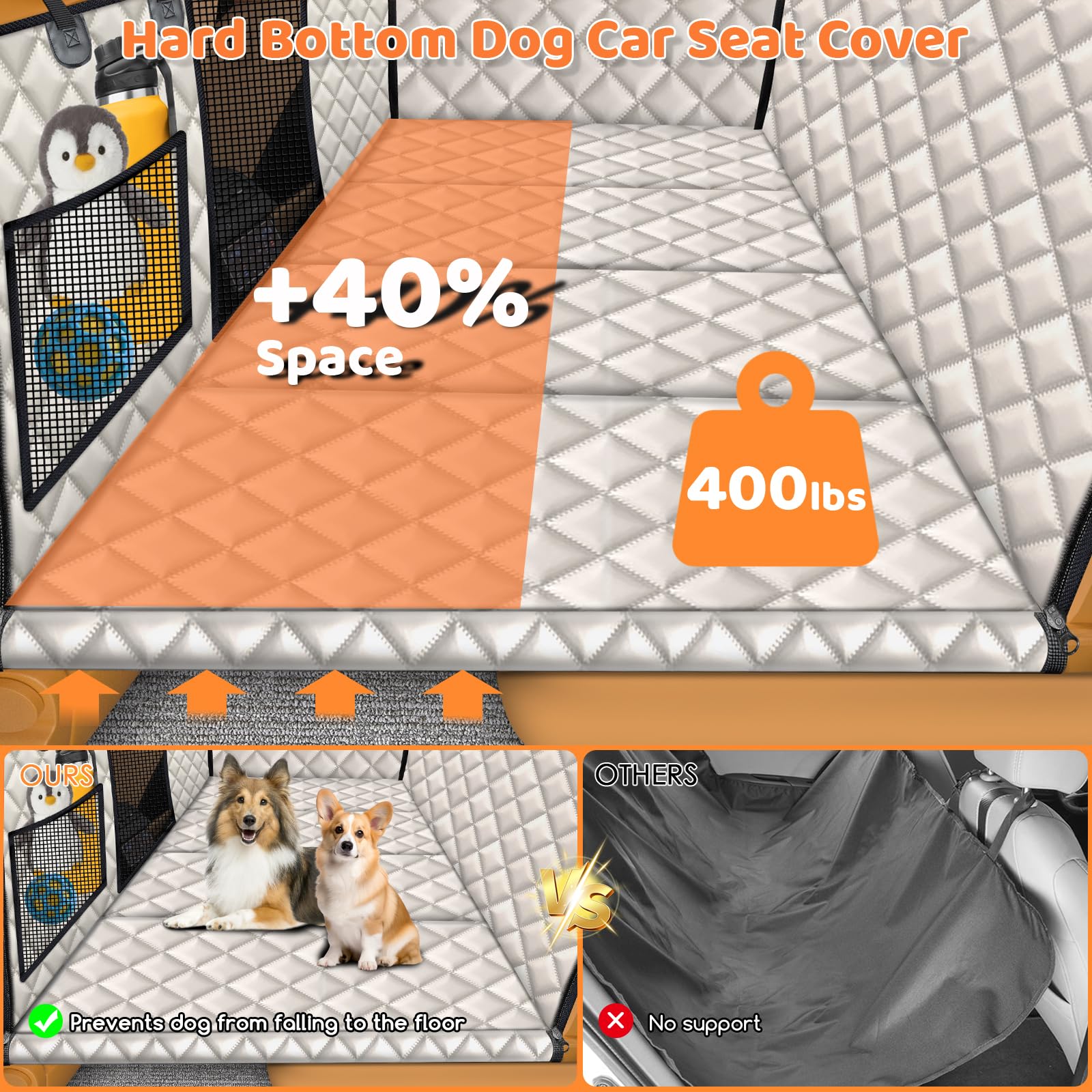 URPOWER cubre asientos para perro protegiendo de suciedad y pelo.