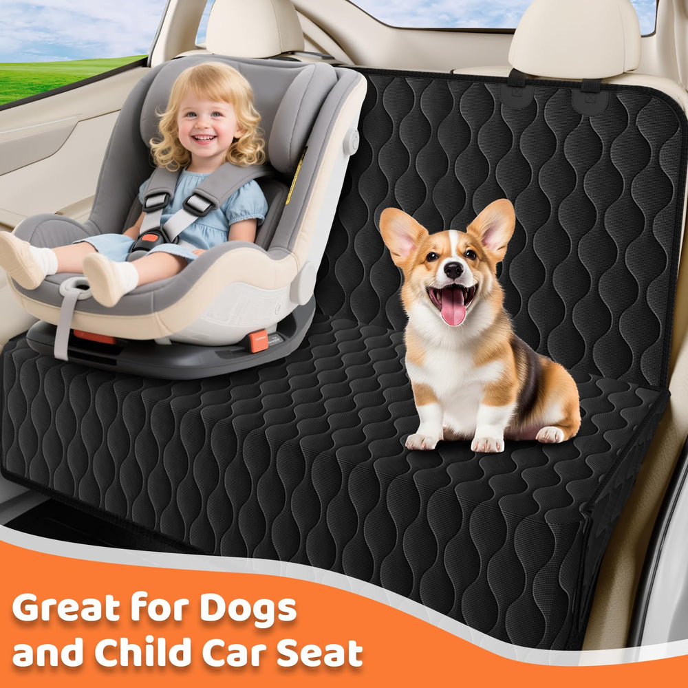 URPOWER funda para asiento trasero antideslizante mantiene estable a tu mascota durante el viaje.