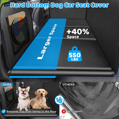 URPOWER cubierta para asiento trasero con base dura mantiene cómodo al perro.