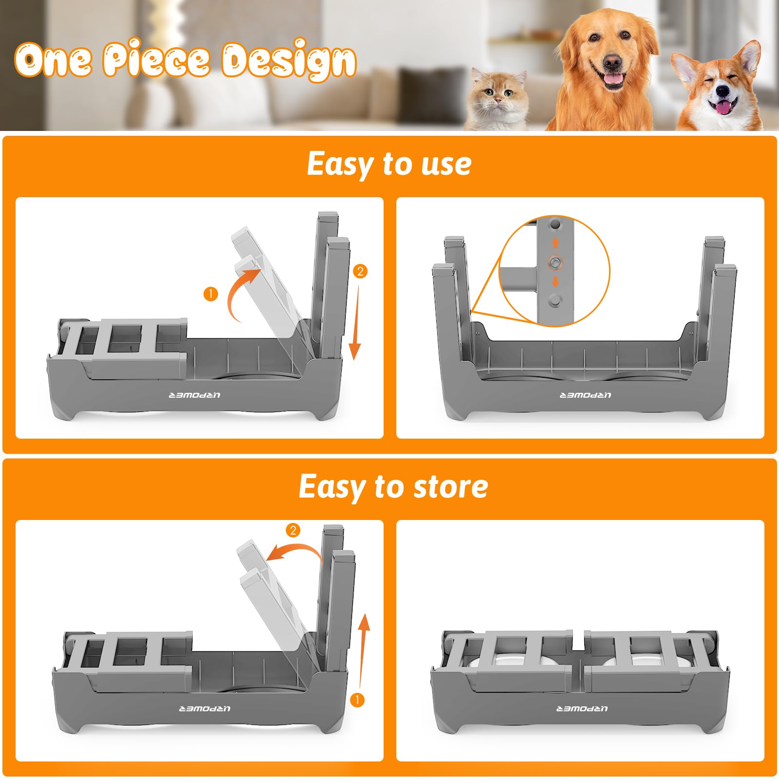 Urpower diseño plegable facilita guardar y transportar el conjunto