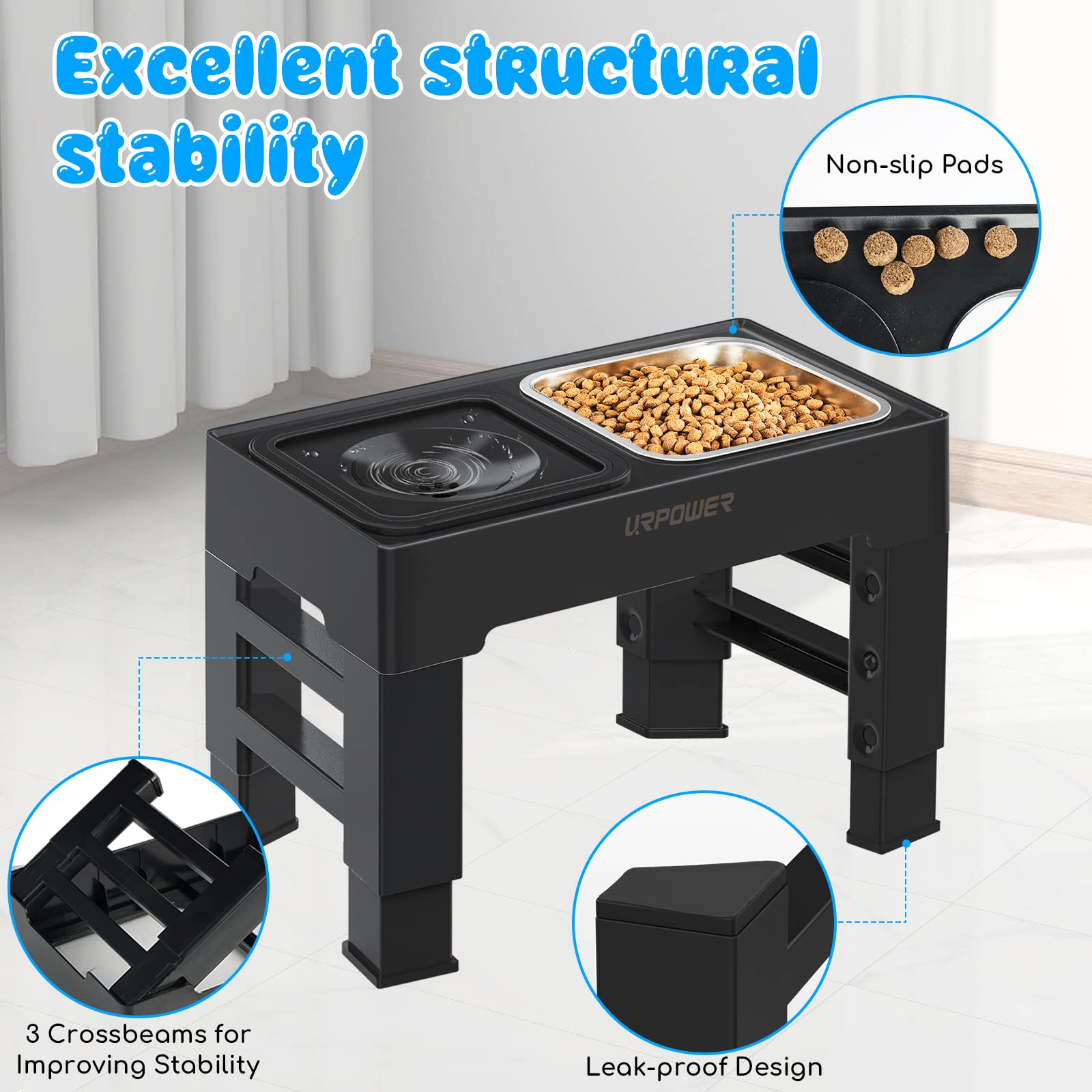 URPOWER diseño de una pieza y patas plegables para guardar.