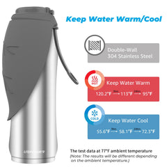 URPOWER botella con doble pared de acero inoxidable.