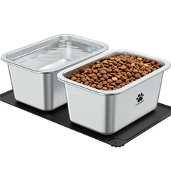 URPOWER dos cuencos acero inoxidable XL: gran capacidad para agua y comida.