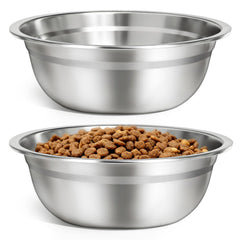 URPOWER dos tazones de acero inoxidable de 8 pulgadas para comida y agua.