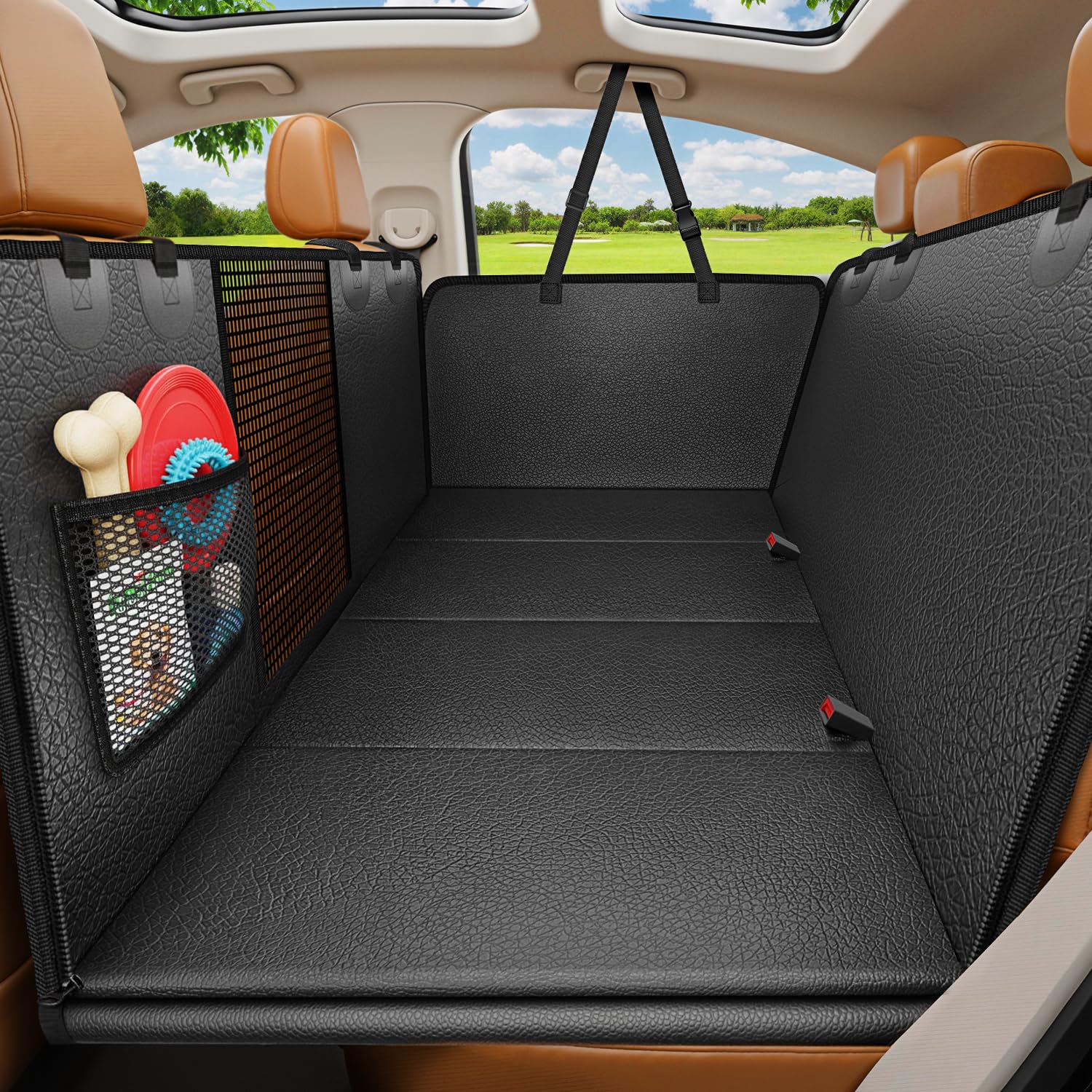URPOWER extensor de asiento trasero en cuero PU mejora agarre y seguridad para tu perro