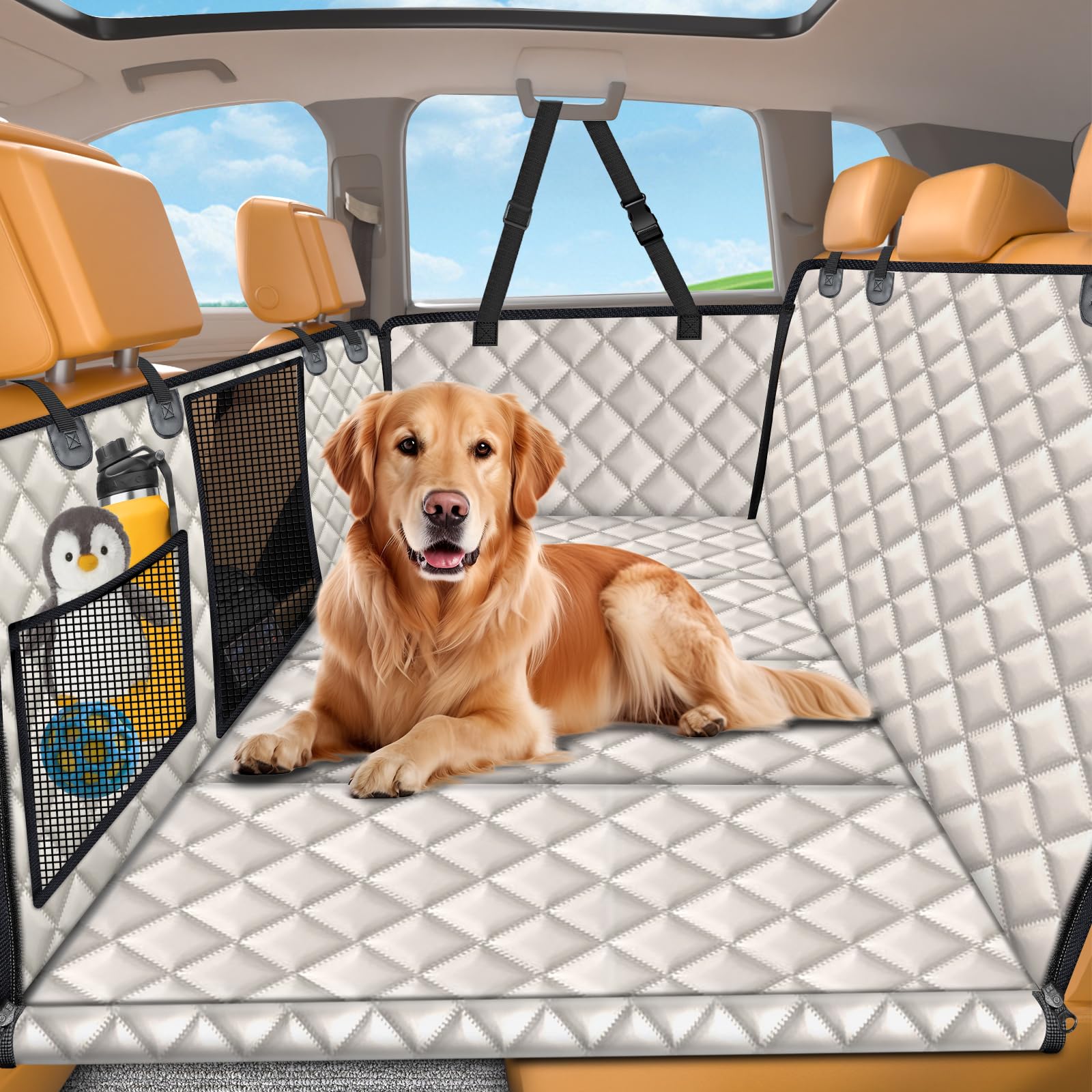 URPOWER extensor de asiento trasero para perros con base rígida para mayor seguridad.