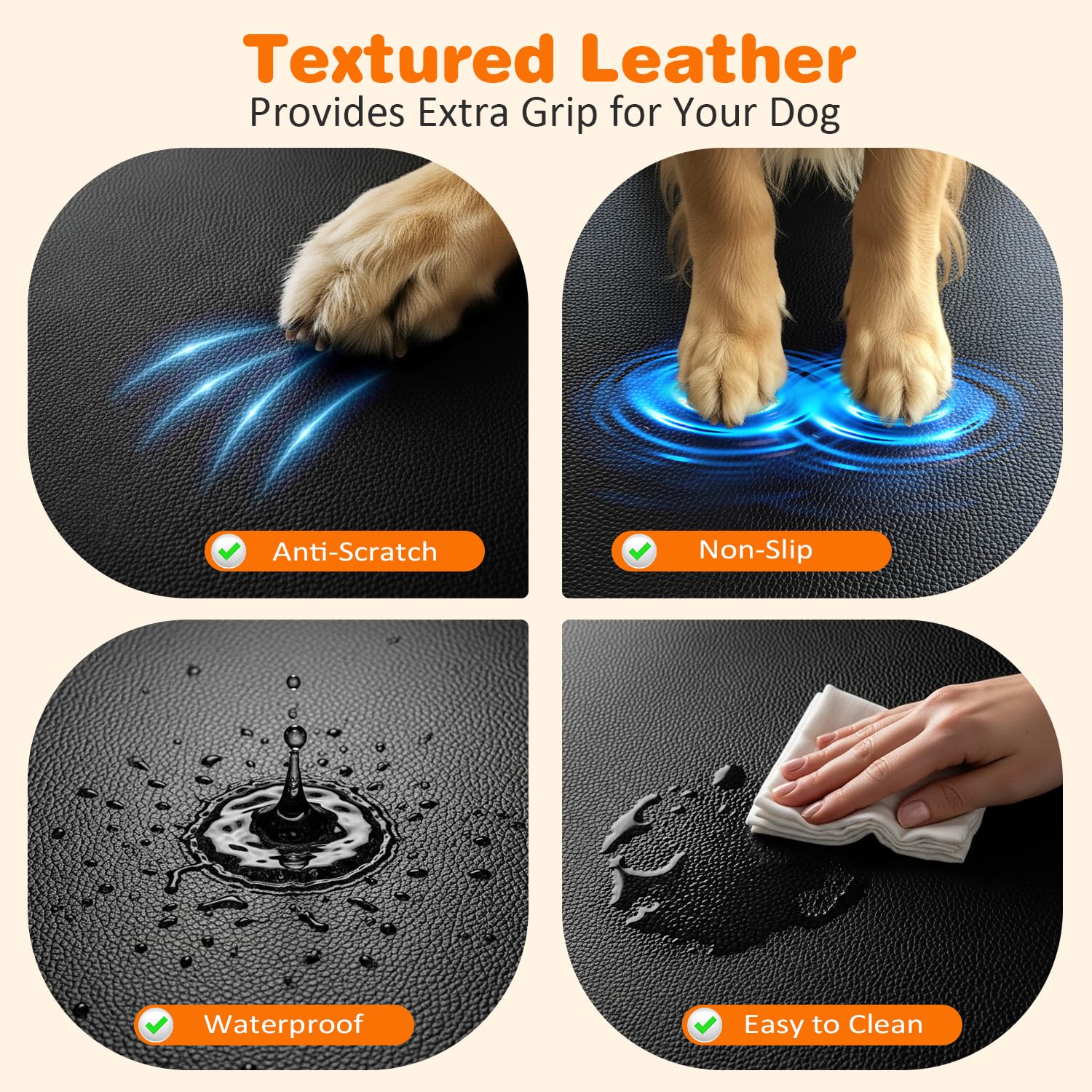 URPOWER fondo rígido crea cama estable para perros en el coche