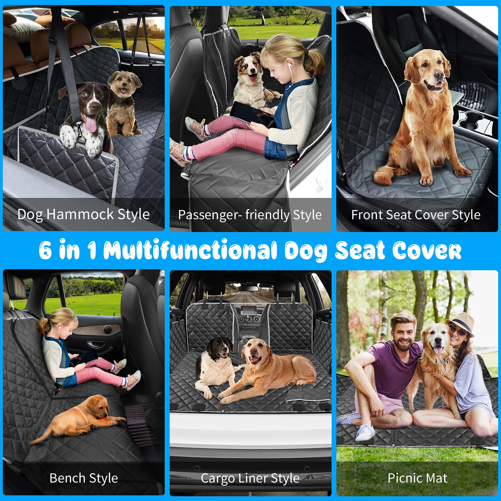 URPOWER hamaca para perros con ventana de malla mejora ventilación