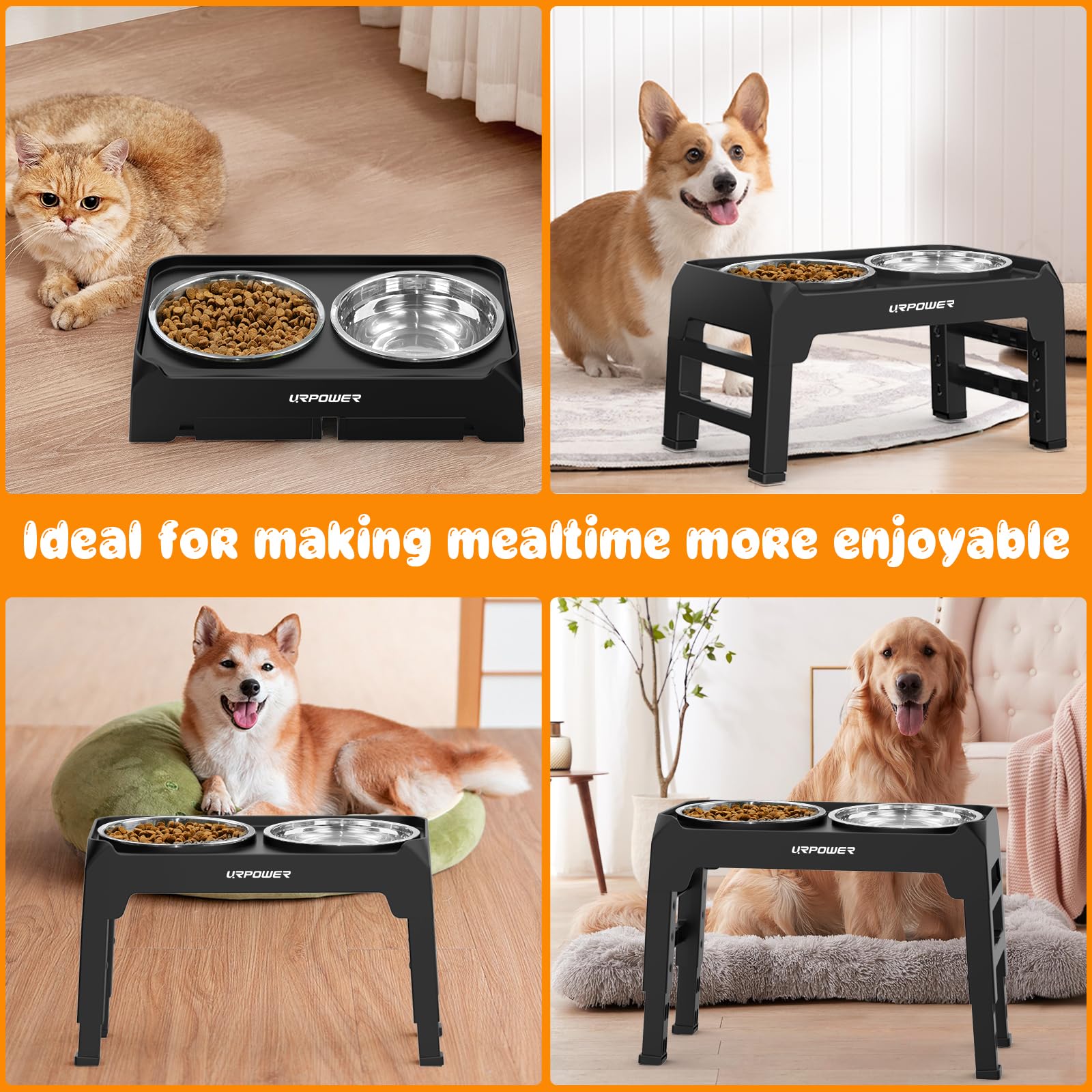 URPOWER ideal para perros de todos los tamaños, desde cachorros hasta adultos, cómodo para casa.