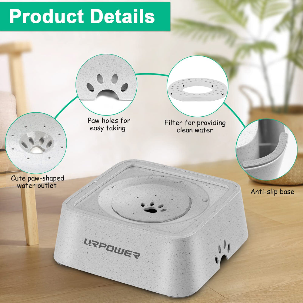 URPOWER limpieza-tazon-agua facilita desmontaje y limpieza frecuente.