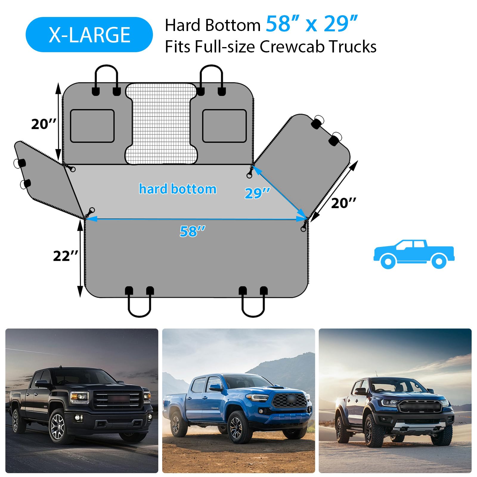 URPOWER XL cinturón de seguridad mantiene a tu mascota segura durante el viaje.