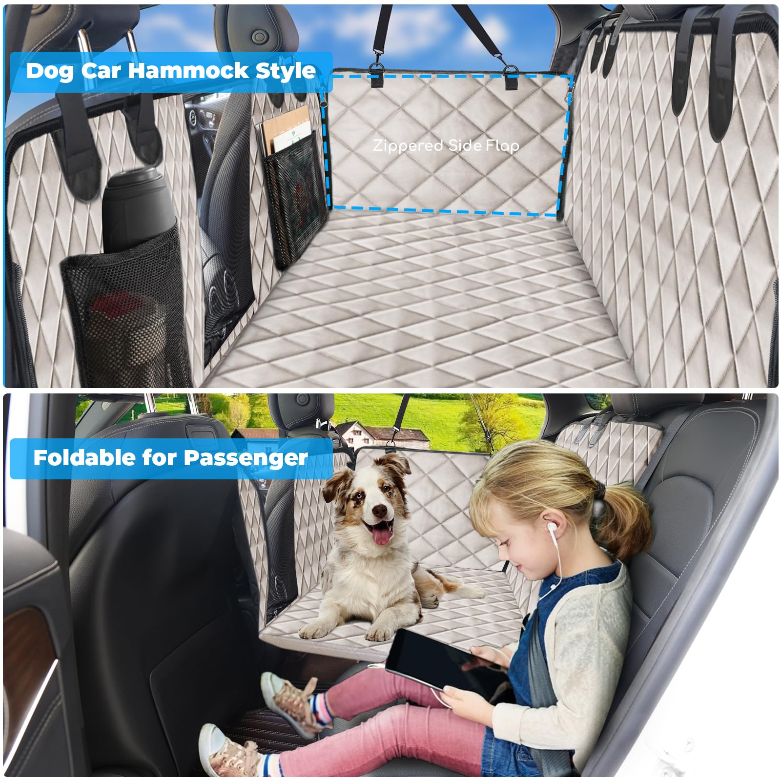 URPOWER XL ventana de malla para ver al perro durante el viaje.