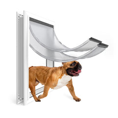 URSPET puerta para perros exterior con marco de aluminio, vista general y durabilidad.