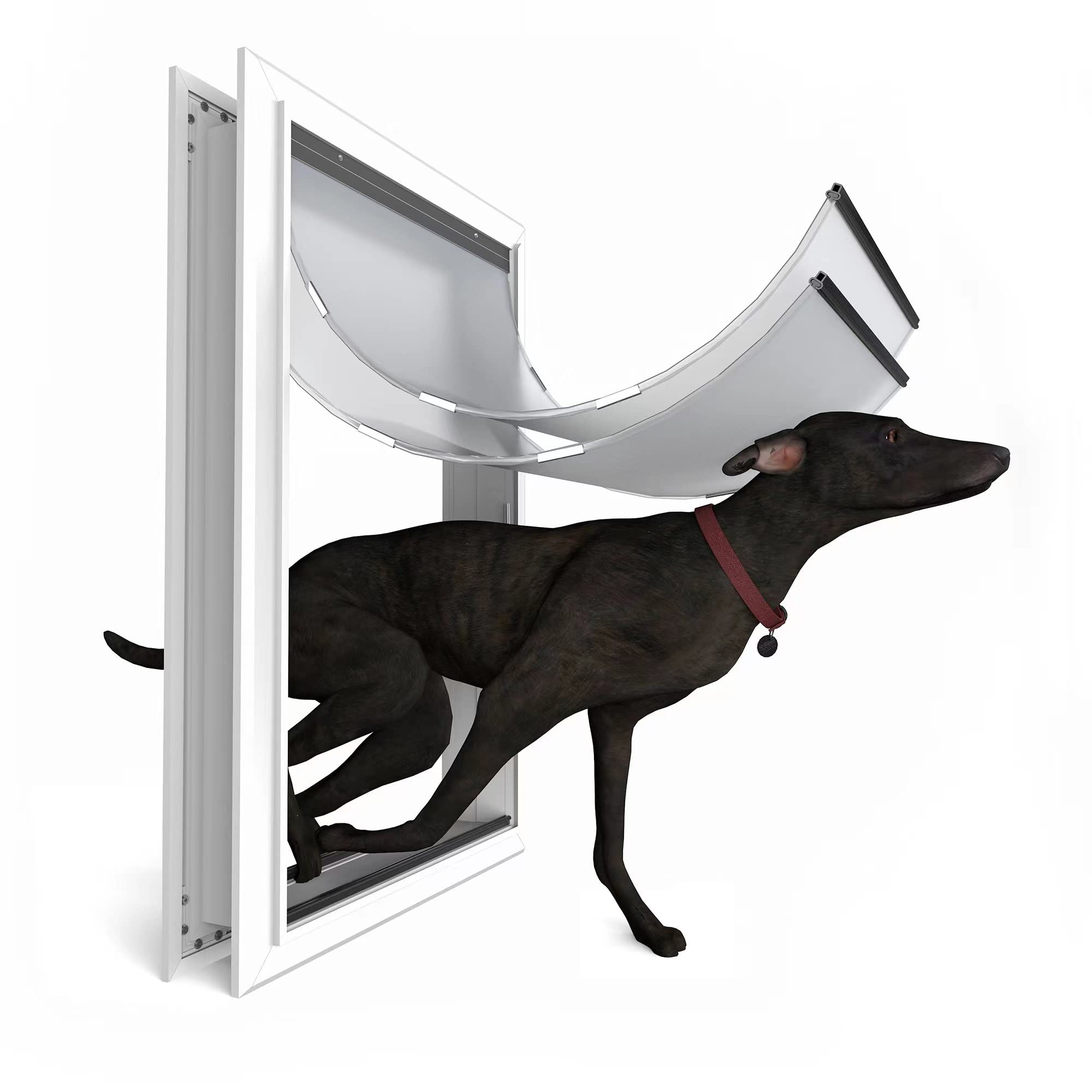 URSPET puerta para perro exterior en aluminio resistente para uso diario.
