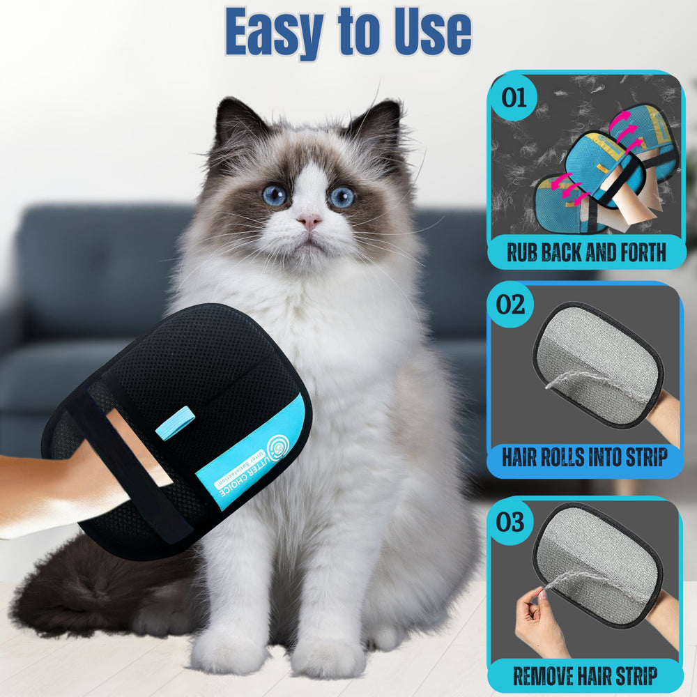 UTTER CHOICE guante para pelo de mascotas en ropa, ideal para prendas sueltas