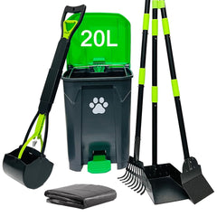 UUIXXYG bote-basura-exterior-20L con tapa para controlar olores al aire libre.
