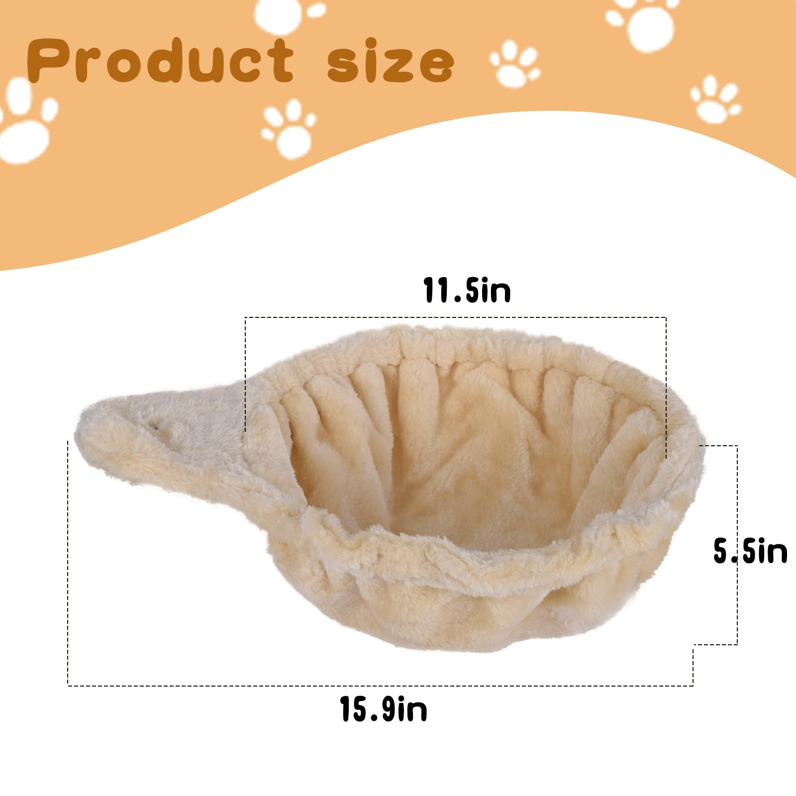 UXIETIN hamaca beige grande, materiales suaves que abrazan a tu felino.