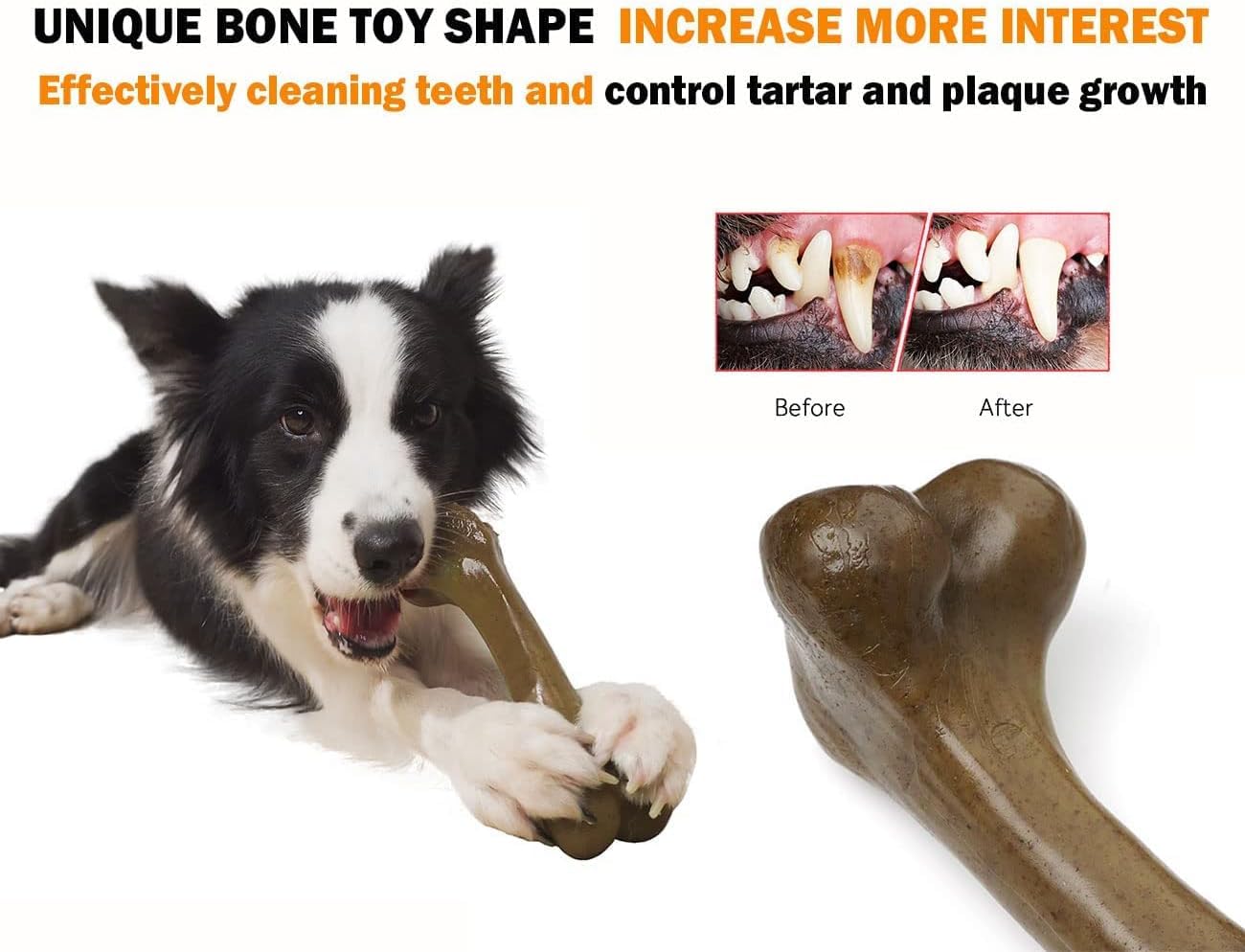 UXVA hueso de nylon con sabor carne para dentición de perros.
