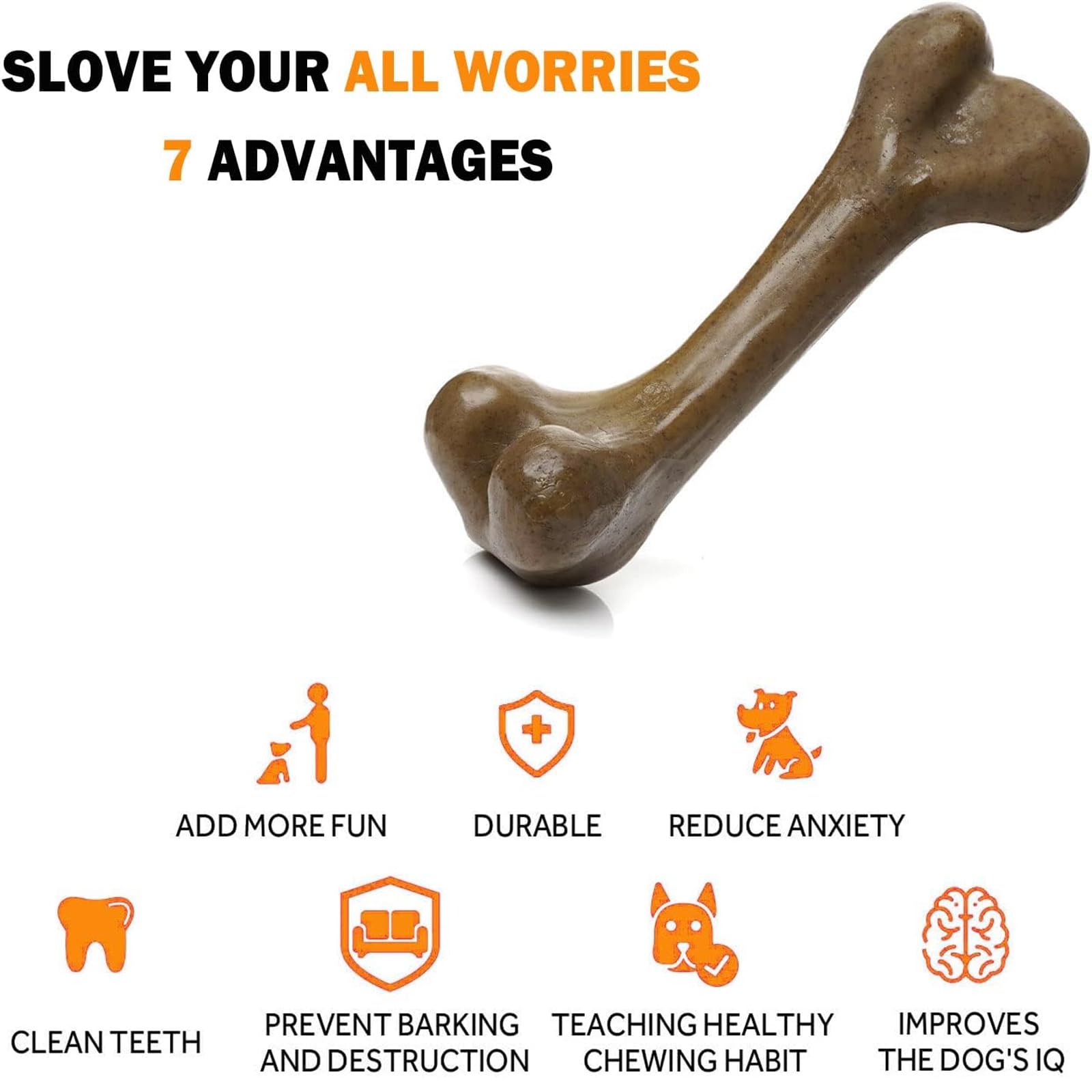 UXVA mordedor de nylon resistente para mordidas fuertes en perros medianos y grandes.