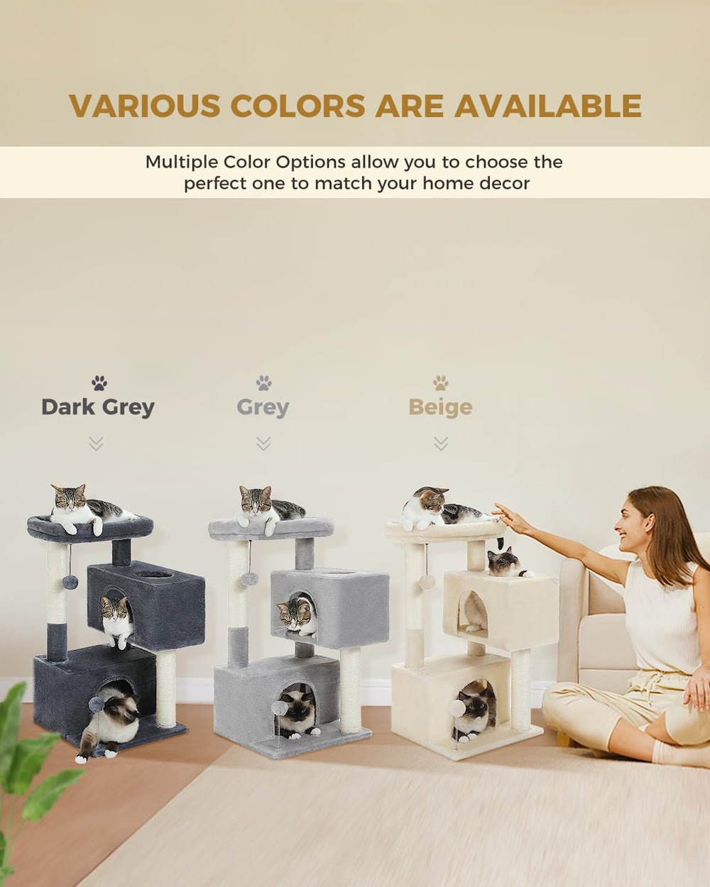 UYMI Estructura estable en beige para decoración y uso diario