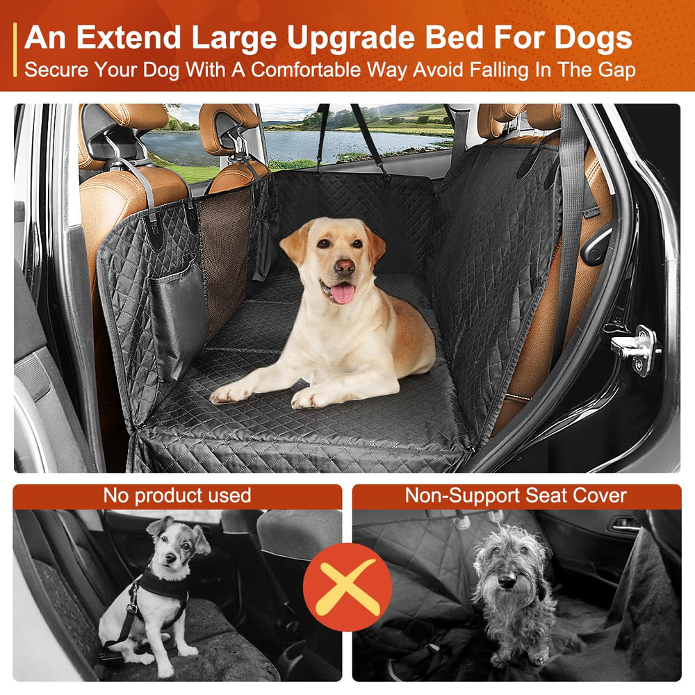 Hamaca para perros Vailge en asientos traseros impermeable y estable durante el viaje.