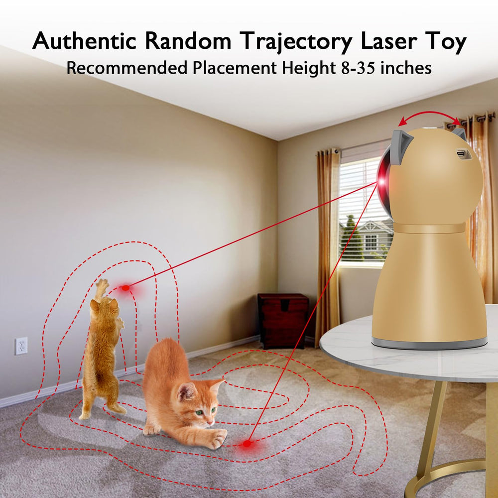 Valonii láser interactivo en interior para gatos con movimiento aleatorio.
