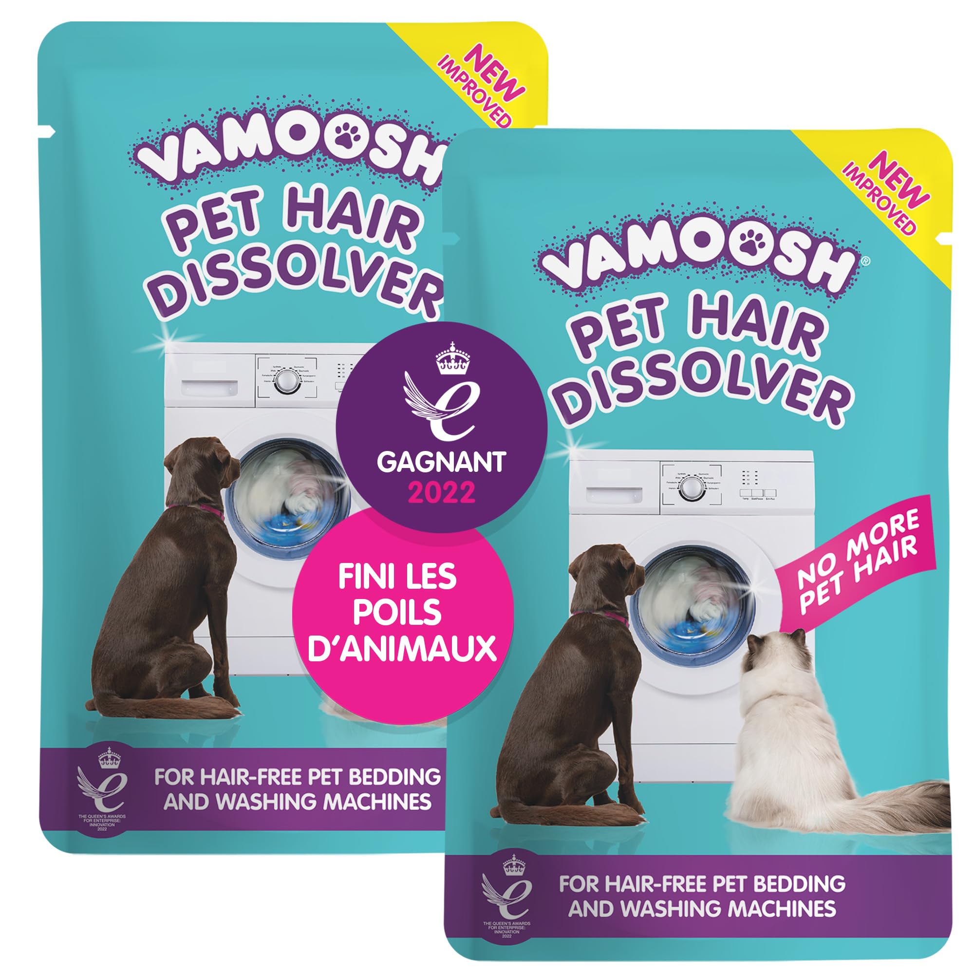Vamoosh: bolsita para pelo de mascota en la lavadora disuelve el pelo.