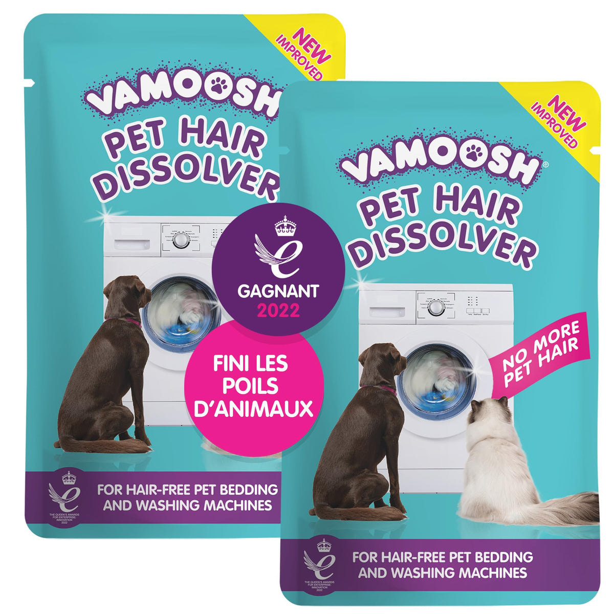 Vamoosh: bolsita para pelo de mascota en la lavadora disuelve el pelo.