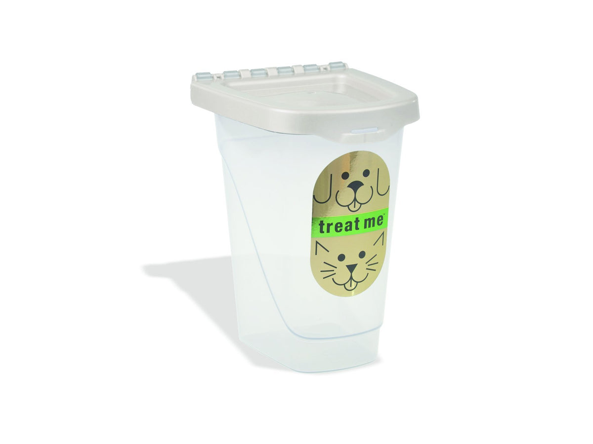 Van Ness contenedor-alimentos-mascotas con interior transparente facilita ver las golosinas