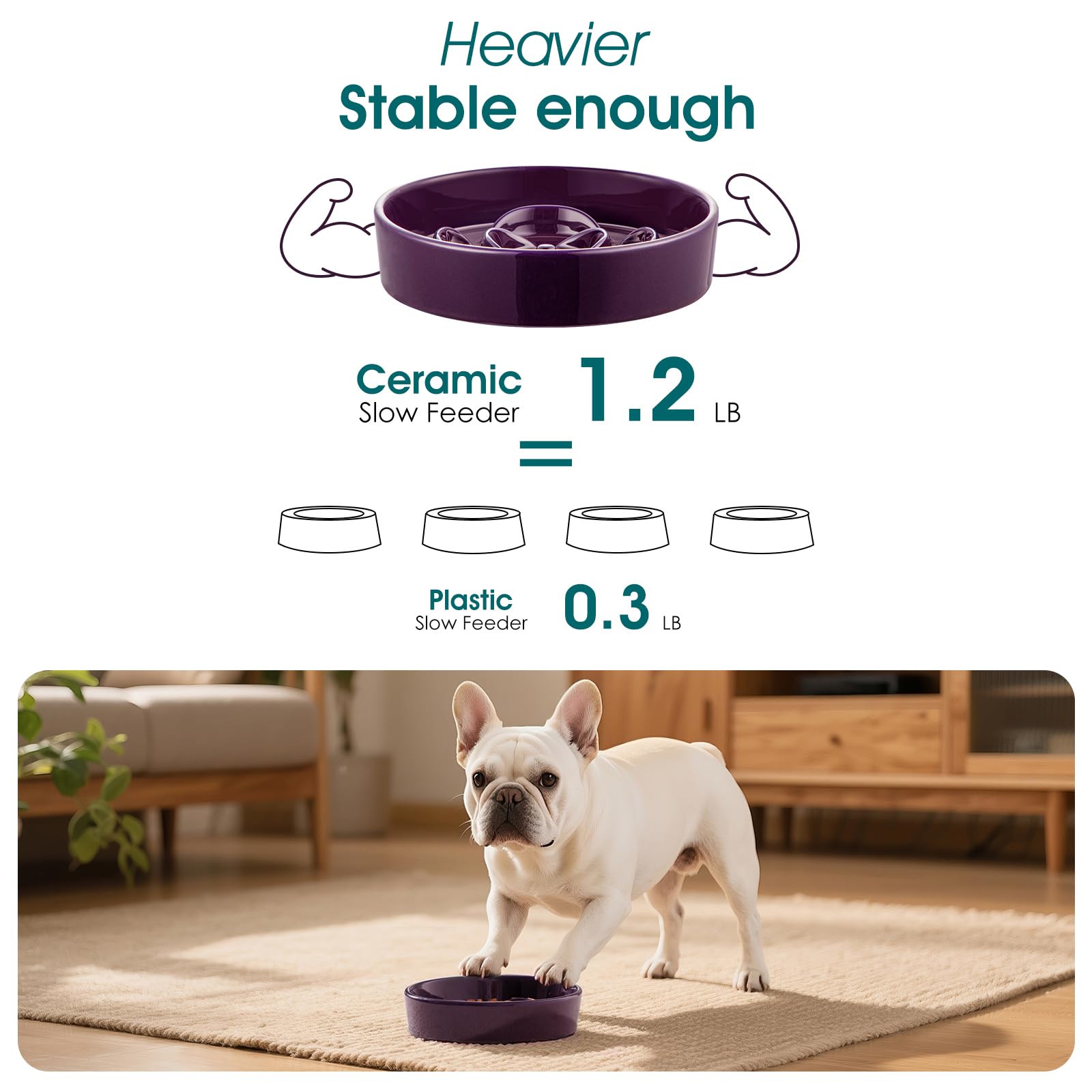 El alimentador lento vancasso es ideal para gatos y perros pequeños.